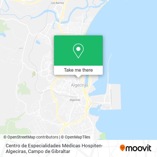 mapa Centro de Especialidades Médicas Hospiten-Algeciras