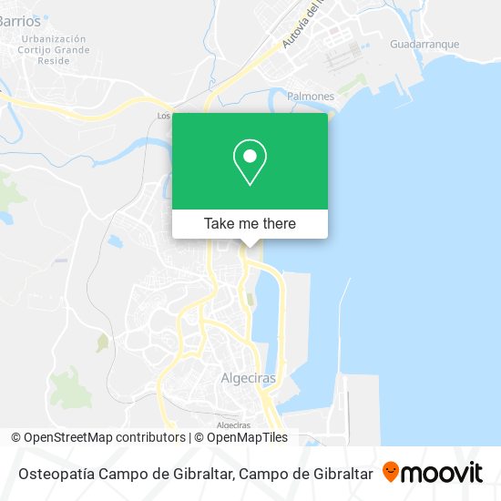 mapa Osteopatía Campo de Gibraltar