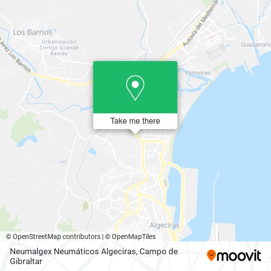 mapa Neumalgex Neumáticos Algeciras