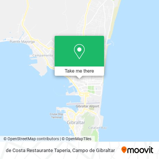 de Costa Restaurante Tapería map