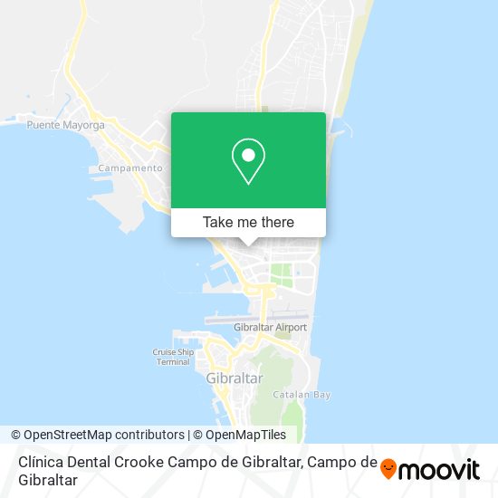 mapa Clínica Dental Crooke Campo de Gibraltar