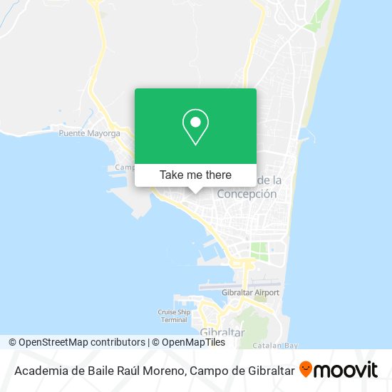 mapa Academia de Baile Raúl Moreno