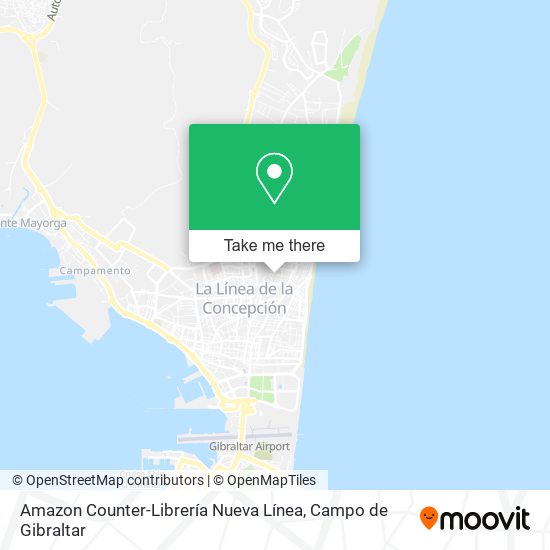 Amazon Counter-Librería Nueva Línea map