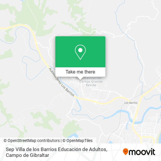 Sep Villa de los Barrios Educación de Adultos map