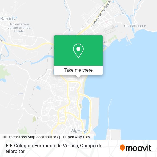 E.F. Colegios Europeos de Verano map