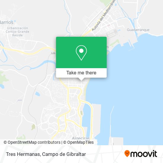 Tres Hermanas map