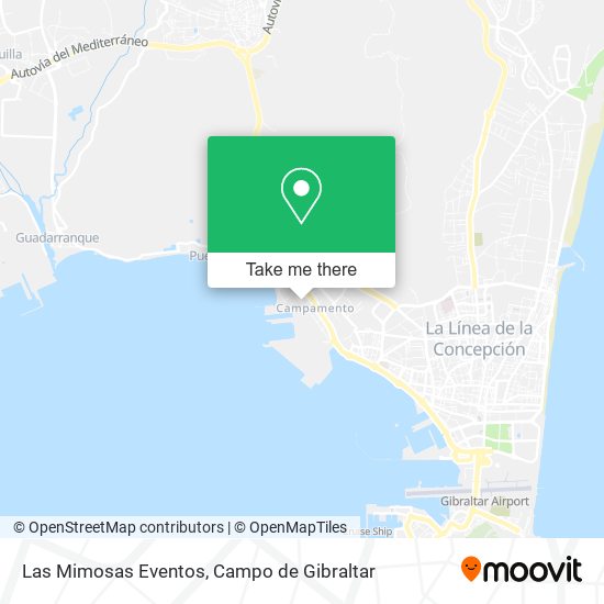 Las Mimosas Eventos map