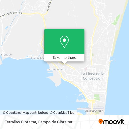 Ferrallas Gibraltar map