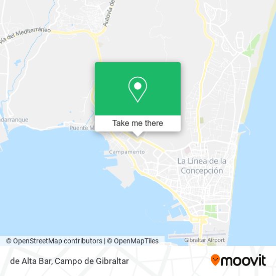 de Alta Bar map