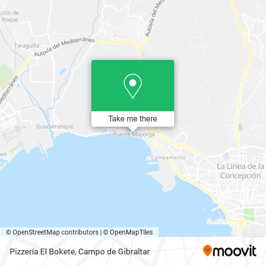 Pizzería El Bokete map
