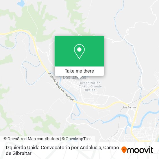 Izquierda Unida Convocatoria por Andalucía map