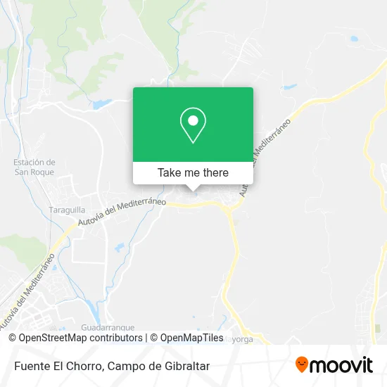 Fuente El Chorro map