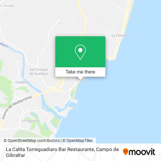 La Calita Torreguadiaro Bar Restaurante map