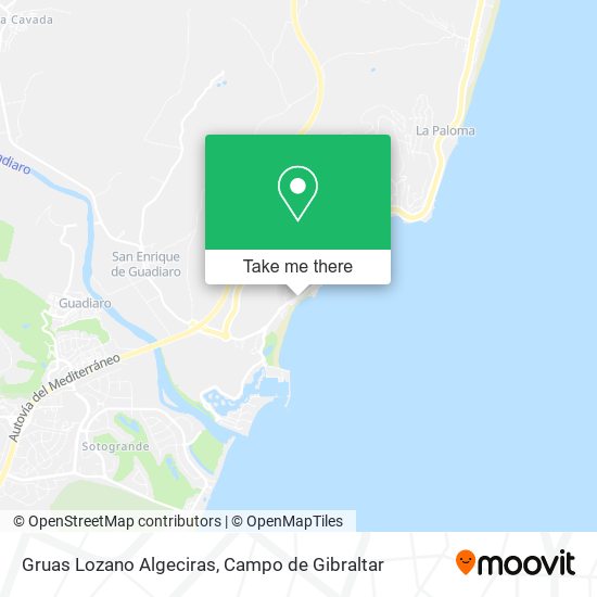 Gruas Lozano Algeciras map