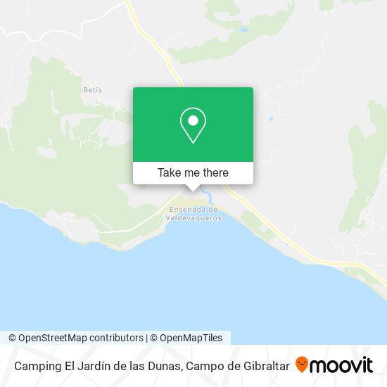 Camping El Jardín de las Dunas map