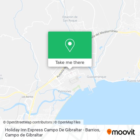 mapa Holiday Inn Express Campo De Gibraltar - Barrios