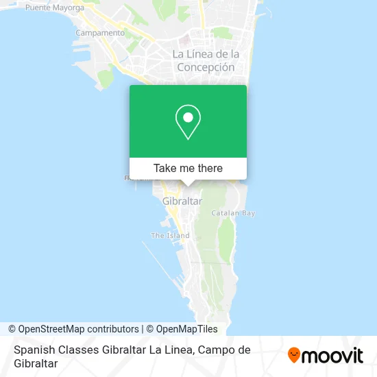 Spanish Classes Gibraltar La Linea map