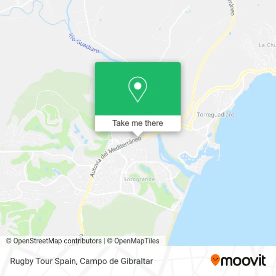 Rugby Tour Spain map