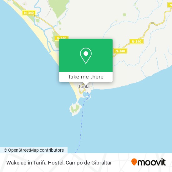 mapa Wake up in Tarifa Hostel