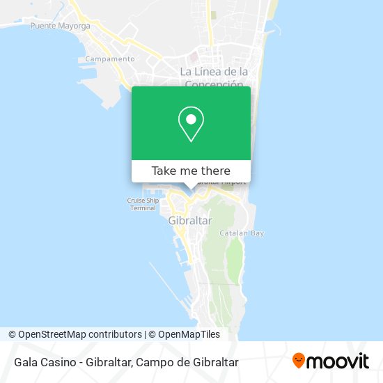 Gala Casino - Gibraltar map