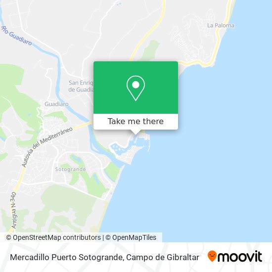 Mercadillo Puerto Sotogrande map