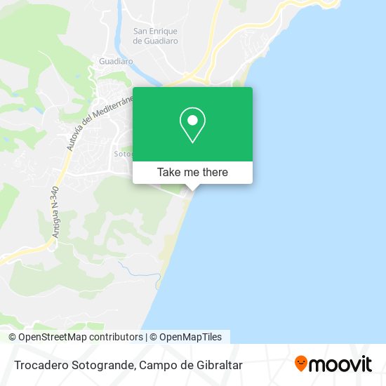 Trocadero Sotogrande map