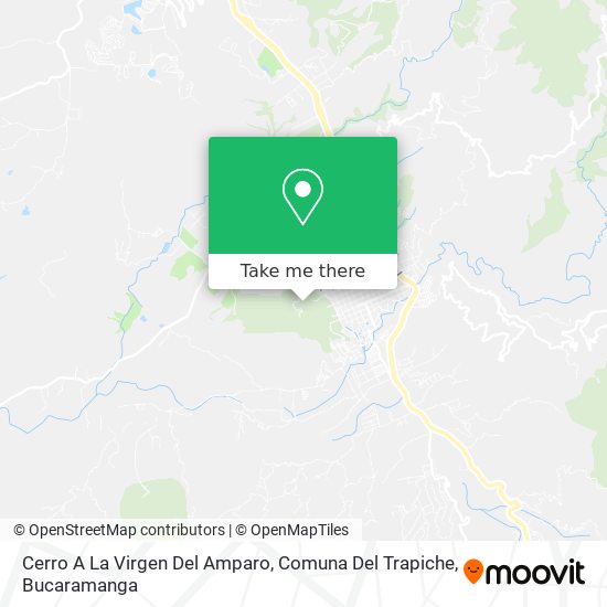 Mapa de Cerro A La Virgen Del Amparo, Comuna Del Trapiche