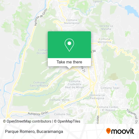 Parque Romero map