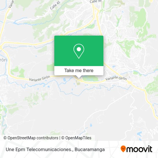 Mapa de Une Epm Telecomunicaciones.