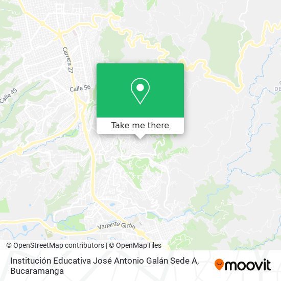Mapa de Institución Educativa José Antonio Galán Sede A