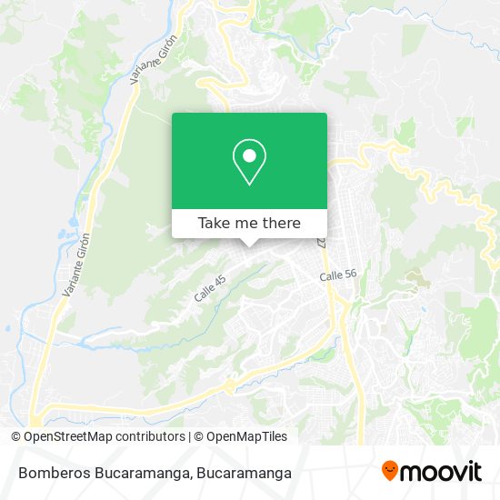 Bomberos Bucaramanga map