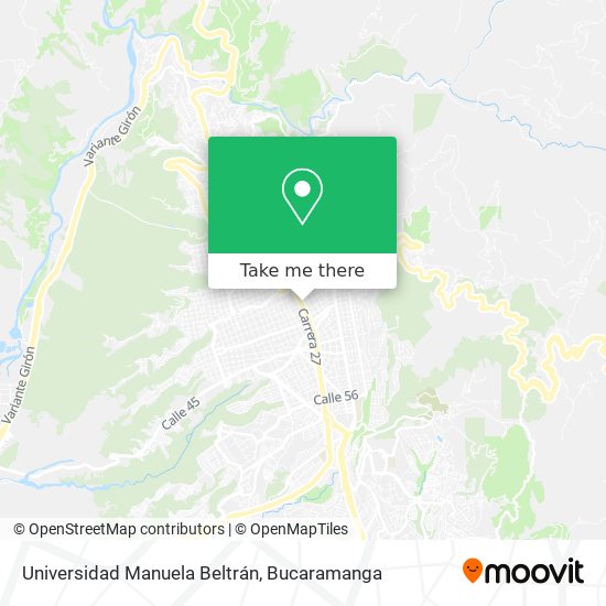 Mapa de Universidad Manuela Beltrán