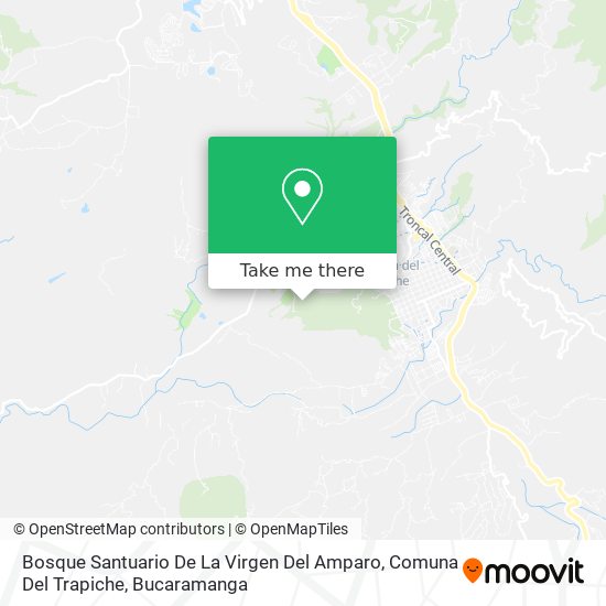 Bosque Santuario De La Virgen Del Amparo, Comuna Del Trapiche map