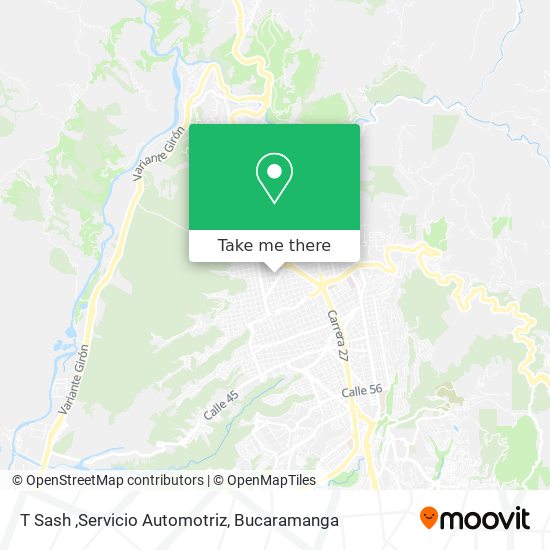 T Sash ,Servicio Automotriz map