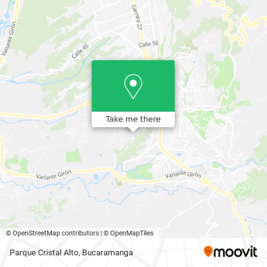 Mapa de Parque Cristal Alto