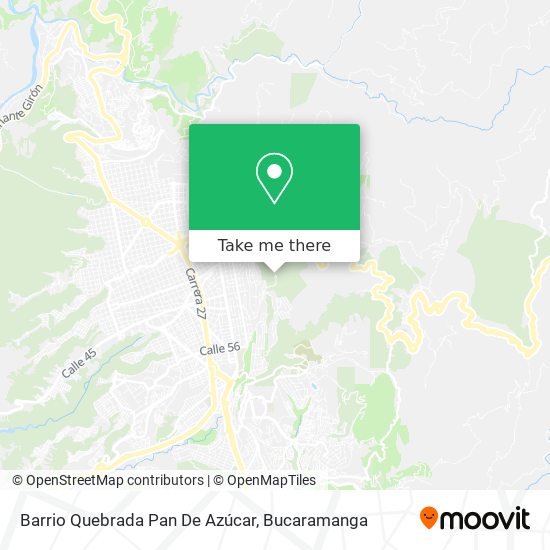 Mapa de Barrio Quebrada Pan De Azúcar