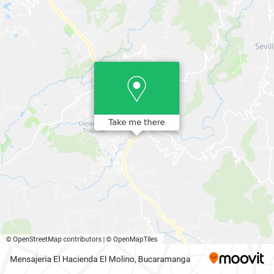 Mapa de Mensajeria El Hacienda El Molino