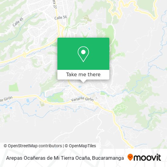 Mapa de Arepas Ocañeras de Mi Tierra Ocaña