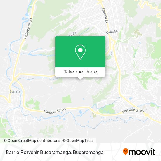 Barrio Porvenir Bucaramanga map