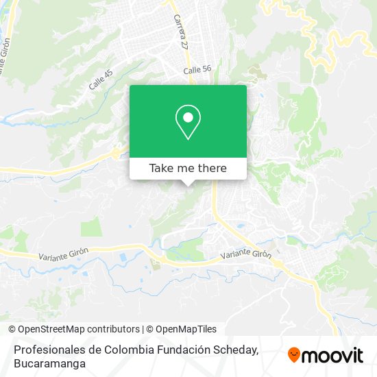 Profesionales de Colombia Fundación Scheday map