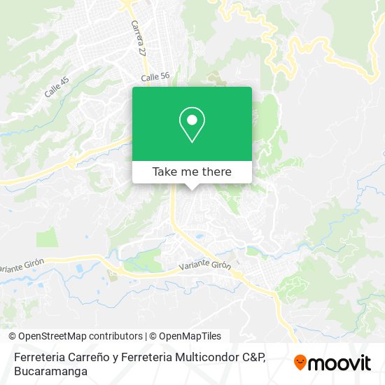 Mapa de Ferreteria Carreño y Ferreteria Multicondor C&P