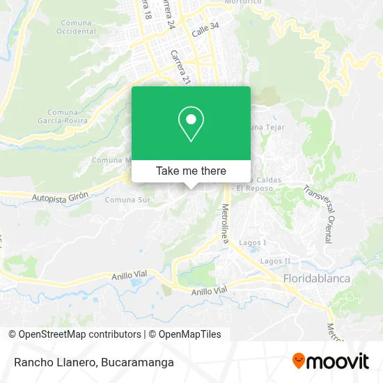 Rancho Llanero map