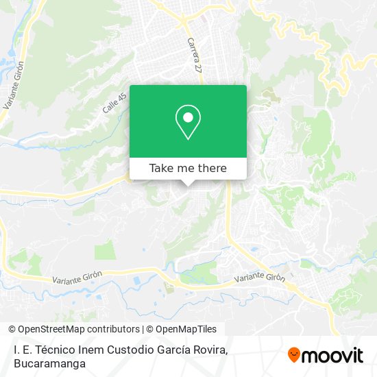 Mapa de I. E. Técnico Inem Custodio García Rovira