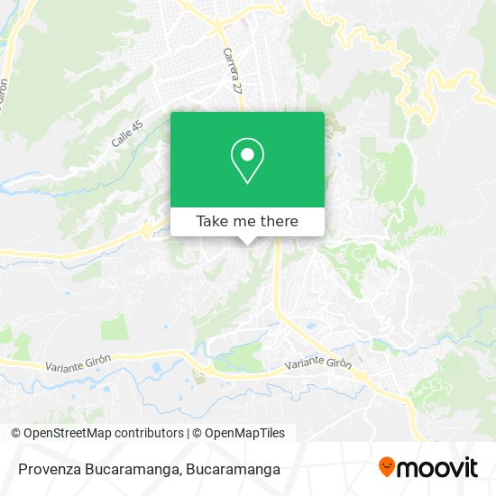 Provenza Bucaramanga map