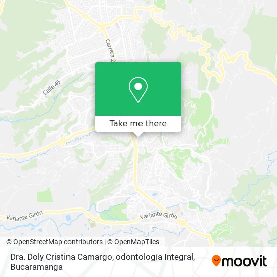 Dra. Doly Cristina Camargo, odontología Integral map