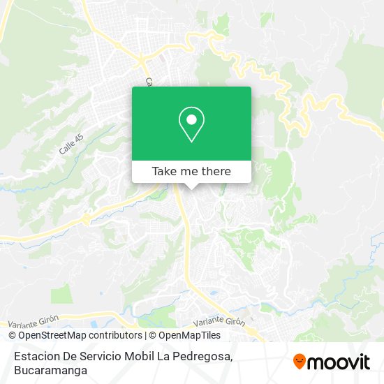 Estacion De Servicio Mobil La Pedregosa map