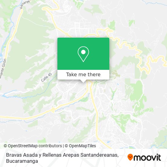 Mapa de Bravas Asada y Rellenas Arepas Santandereanas