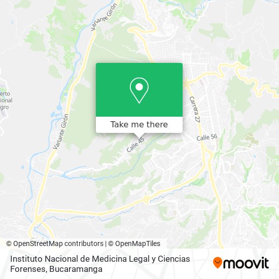 Mapa de Instituto Nacional de Medicina Legal y Ciencias Forenses