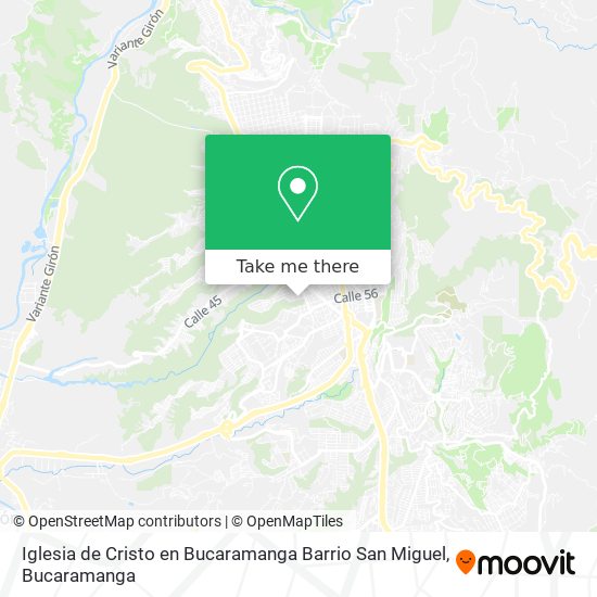 Mapa de Iglesia de Cristo en Bucaramanga Barrio San Miguel