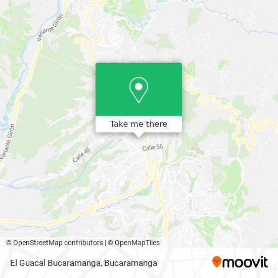 Mapa de El Guacal Bucaramanga